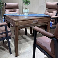 Table de Mahjong Automatique 2-en-1 Moderne de Luxe Ultra Silencieuse Multifonctionnelle avec Tiroirs de Rangement et Porte-Gobelets pour 4 Joueurs