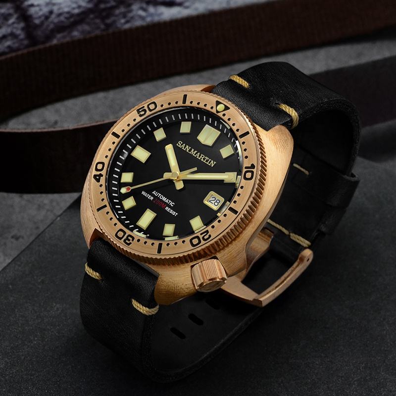 Tuna Diver Watch San Martin Tuna San Martin Bronze Diver Rts Stock