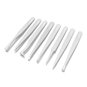 Custom Made Plastic Tweezers 11.5cm Straight Head Smooth Tip Industrial Grade For Precision Work - Product Image 1