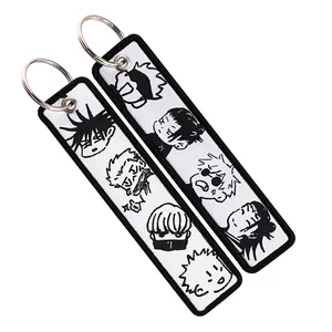 Portachiavi Anime Jujutsu Kaisen Gojo Satoru per Moto e Auto, Regalo per Uomini, Ciondolo Ricamato, Gioielli alla Moda - Product Image 6