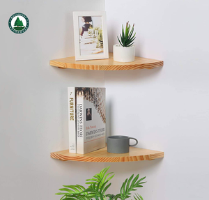 Meilleure vente, étagère d'angle murale moderne en forme d'éventail, étagère murale en bois massif, étagère d'affichage - Product Image 5
