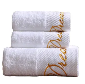 16s long terry 100% cotton 5 stars hotel white face towels