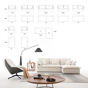EU Wholesale Green Fabric 3 Seater Seat Set Modern Luxury Living Room Furniture L Shape Wooden Modular Sectional Couch <b>Suite</b> - Product Image 4