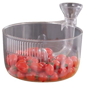Panier de lavage de fruits automatique de style simple, égouttoir à légumes en plastique transparent avec filtre à eau pour un nettoyage sain - Product Image 2