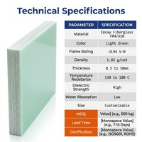 Plaque isolante multicolore en stratifié de fibre de verre époxy G10 FR4 pour transformateurs, moteurs et composants électriques