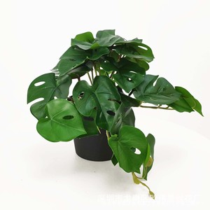 Artificial forest-themed <b>hanging</b> potted plants with artificial leaves; decorative floral arrangements for the living room. - Product Image 4
