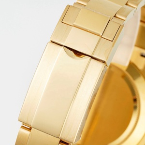 Reloj de Lujo para Hombre con Bisel de Rubíes Premium 5A, Esfera Completamente Adornada con Diamantes, Tres Subesferas, Cronógrafo Mecánico, Correa de Acero Dorado - Product Image 5