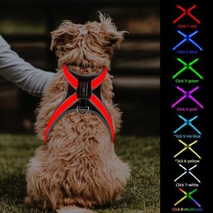 Pour CD1112 LED Light Friendly Cloth <span class=keywords><strong>Harnais</strong></span> pour <span class=keywords><strong>chien</strong></span> de taille moyenne Style sportif luxueux Comportement écologique Formation Agilité - Product Image 1