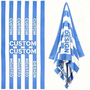 Luxury Quick Dry Microfiber <b>Bath</b> Towel Striped Design Sand Free Wearable Eco Friendly for Airplane Travel Gym Beach Shower - Product Image 2