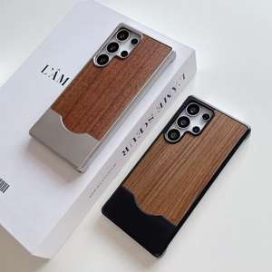 Nouveau étui de téléphone en bois de noyer pour Samsung S25 Ultra S24 <span class=keywords><strong>Plus</strong></span> étui magnétique en Fiber de carbone pour iphone 16 15 Pro Max - Product Image 5