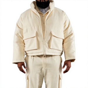 Fournisseur de vestes personnalisées de haute qualité avec poches cargo, tissage texturé Wilder, vestes matelassées courtes pour hommes - Product Image 1