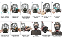 Masque respiratoire gris industriel 4007 avec filtre CBRN pour oxygène, produits chimiques, gaz tactiques, poussière, gaz nucléaires et gaz lacrymogènes, certifié CE