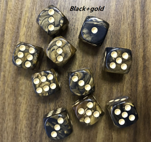 Produttore personalizzato 16mm acrilico perla dadi simbolo inciso 6 lati angolo tondo multicolore perla astrologia dadi per il gioco - Product Image 3