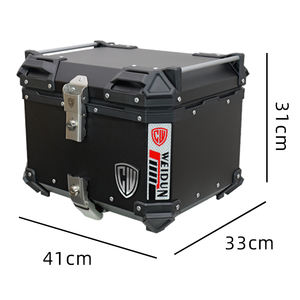 WEIDUN 45L negro motocicleta cola caja superior aleación de aluminio gran maletero trasero bolsa de transporte motocicleta <span class=keywords><strong>maleta</strong></span> para la entrega - Product Image 2