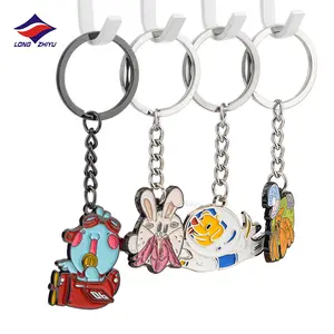 Longzhiyu 17 שנים יצרן אישית סגסוגת הפרסום keychain עסקי קידום מתכת אסימון מטבע keychain