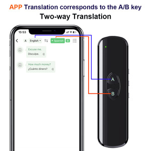 2024 Vente Chaude Top Vente Portable Smart Instant Traducteur De Voix Électronique Avec APP Appareil Intelligent pour <span class=keywords><strong>Réunion</strong></span> <span class=keywords><strong>Voyage</strong></span> - Product Image 2