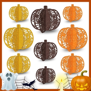 Decoración de Mesa de Calabazas de <span class=keywords><strong>Halloween</strong></span>, Mini Calabazas Artificiales, Centro de Mesa <span class=keywords><strong>para</strong></span> la Cosecha de Otoño, <span class=keywords><strong>para</strong></span> Fiestas de Acción de Gracias, Hogar, Repisa del Chimenea - Product Image 1