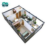 Fertighaus 2-stöckiges Container-Haus Modern Modulares Abnehmbares Containerhaus Preis Luxus-Hotel 2 3 Schlafzimmer 20 40 Fuß Villa