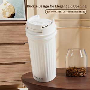Tazza da Caffè in Ceramica con Logo Personalizzato 550ml, Bicchiere Termico in Acciaio Inox SUS304 Isolato Sottovuoto e Antigoccia per Ufficio, <span class=keywords><strong>Casa</strong></span> e Viaggio - Product Image 3