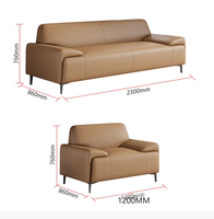 Ensemble de canapés modulaires de bureau modernes et confortables de haute qualité, personnalisables, en cuir PU, avec structure métallique, haute densité, pour usage commercial