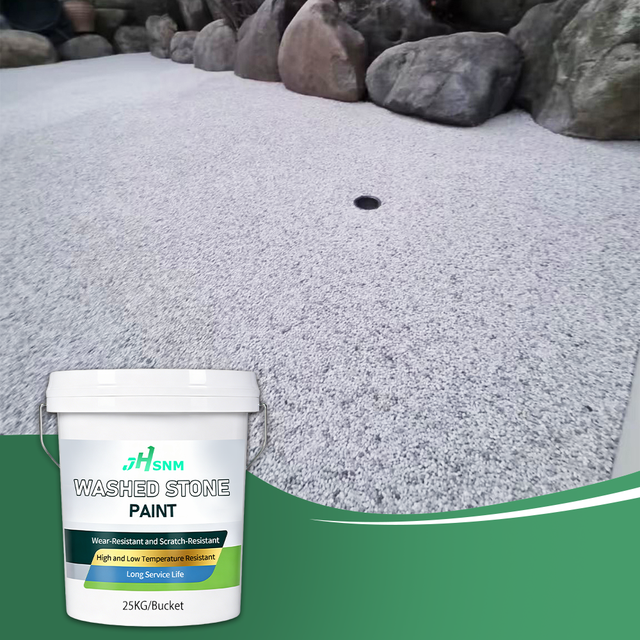 Wholesale Eco-friendly Durable Acrylic Liquid Washed Stone Paint Coating for Wall Swimming Pool Granite Natural Stone Brush