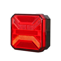 Feu arrière combiné universel carré à LED 12V/24V, étanche IP67, pour camion, tracteur, remorque, camping-car, véhicule utilitaire lourd