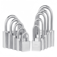 Candado Moderno de Acero Inoxidable con Cuerpo de 30-70mm, Antirrobo, Impermeable, con Llave Regular, Durable para Uso en Hoteles y Gimnasios