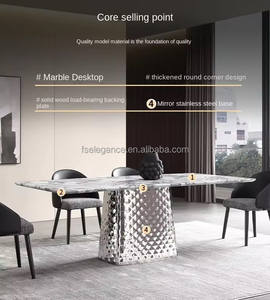 ชุดโต๊ะรับประทานอาหารขนาดกะทัดรัดลายมังกรมาร์ทชุดโต๊ะอาหารขนาดกะทัดรัดสำหรับรับประทานอาหารในดูไบภาพคนที่<span class=keywords><strong>สอง</strong></span>10คนภาพโต๊ะอาหารและเก้าอี้ - Product Image 2