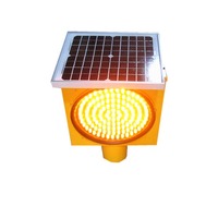 Super lumineux jaune solaire alimenté feux d'avertissement de sécurité routière clignotant LED perles pour une utilisation en extérieur
