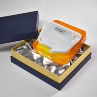Trophée en cristal créatif en forme de nuage coloré, trophée commémoratif en cristal pour les employés exceptionnels