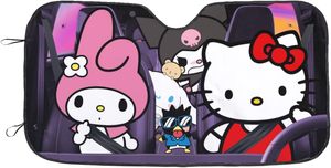 Dibujos animados personajes Kawaii parabrisas parasol accesorios de coche cubiertas de <span class=keywords><strong>volante</strong></span> para la mayoría de los coches - Product Image 2