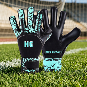 Gants de gardien de but de football durables, respirants, confortables, avec design antidérapant et protection réglable des poignets et des doigts - Product Image 2