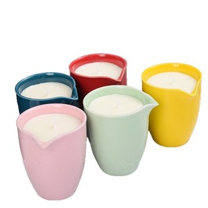 Ceramic Cup Scented Candles Multi Color Soy <b>Wax</b> Low Temperature Home Decoration - Product Image 4
