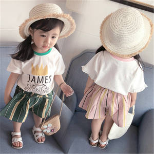 Conjunto de Ropa para Bebé de Moda Infantil de Dos Piezas: Camisetas con Banda Metálica y Pantalones Convertibles para Ejercicio - Product Image 5