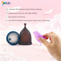 Gran oferta, copa menstrual de silicona de grado médico, copas menstruales reutilizables de silicona para mujer