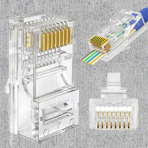 หัวต่อ RJ45 Cat5e Cat6 8P8C แบบใสสำหรับสายแลน ขายส่ง - Product Image 2