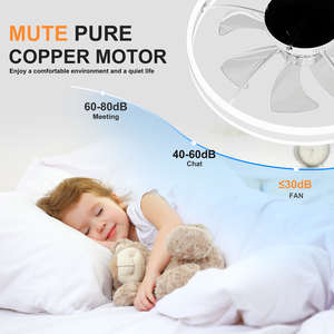 23.6 Inch Ceiling <b>Fan</b> with Light, Quiet DC Motor, Dimmable 3-Color Temperature 3000K-6500K, APP & <b>Remote</b> <b>Control</b>, With Timing - Product Image 2