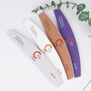 Có thể giặt Nhật Bản giấy nhám 2.0 Nail tập tin tùy biến cao cấp nửa mặt trăng đôi bên làm móng tay bề mặt đánh bóng tập tin - Product Image 1