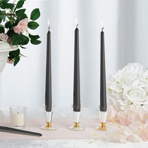 Ramadan Midnight Black Paraffin Wax Taper <b>Candle</b> Set Handmade Smokeless for Ramadan Valentine's Day Balcony Decor Lanterns - Product Image 4