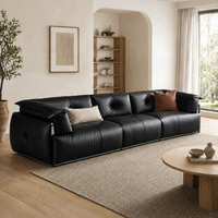 Maßgefertigtes Modernes Minimalistisches 3-Sitzer-Sofa 340cm Weicher Alpha-Kaschmir-Stoff Modulares Sofa für Villa Apartment Wohnzimmer
