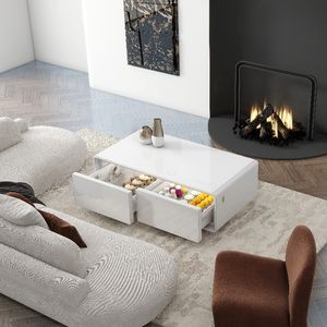 <span class=keywords><strong>2025</strong></span> Nieuwe Koelkast Koffietafel Vriezer 70l <span class=keywords><strong>Mini</strong></span> Koelkast Dual Zone Met Draadloos Opladen Voor Huis Woonkamer - Product Image 6