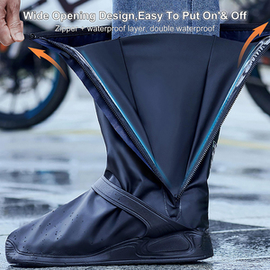 Copriscarpe Impermeabili Professionali per Moto, Riutilizzabili, Riflettenti, ad Alta Visibilità per la Guida all'Aperto - Product Image 3