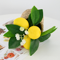 Kleiner Künstlicher Zitronenbaum mit Topf 85cm Handgefertigt 8,5cm Künstliche Grünpflanzen für Innendekoration Mini Schreibtisch-Tischpflanzen Geschenkidee