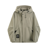 Veste imperméable d'hiver pour hommes coupe-vent à capuche respirant manteau de pluie imperméable pour hommes