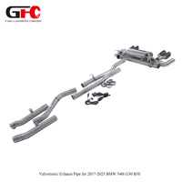 Système d'échappement pour BMW 540i G30 B58 2017-2023 avec silencieux à double valve, embouts quadruples en fibre de carbone, tuyau catback en acier inoxydable 304