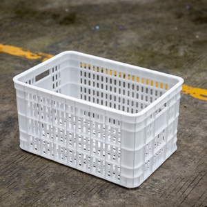 Plastic Turnover Fruit And Vegetable Baskets Rectangle <b>Stackable</b> Food <b>Container</b> Kitchen <b>Storage</b> Eco Friendly - Product Image 1