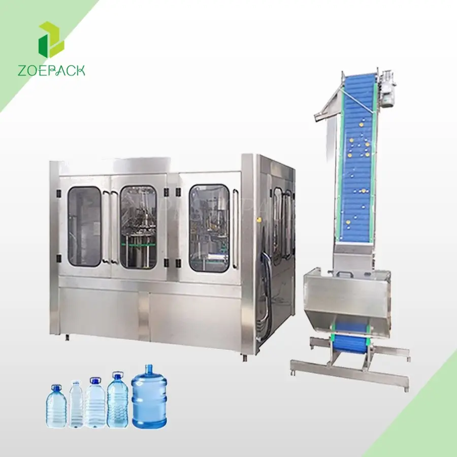 Yüksek verimli otomatik yıkama şişeleme etiketleme kapatma paketleme makineleri içme Mineral saf su şişe dolum makinesi