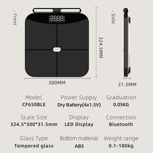 Báscula de Grasa Corporal Inteligente LeFu con Ocho Electrodos, Báscula Electrónica de Fitness con Bluetooth y Aplicación, Medición de Peso para Uso Doméstico - Product Image 5