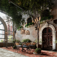 Projet de mobilier de bar et bistro de style industriel pour restaurant de luxe, design d'intérieur, sièges en cuir sur mesure