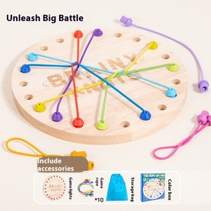 Children's Wooden Board Game Toy Untie Rope Big Battle Puzzle Fun Logical Thinking Exercise with Parent-Child Interaction - Product Image 2